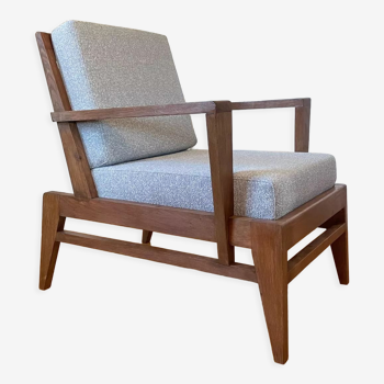 Oak armchair by René Gabriel