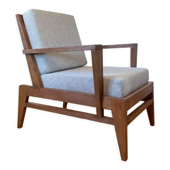 Oak armchair by René Gabriel