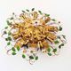 Large Italian Gilt Florentine Flush Mount Light by Banci Firenze
