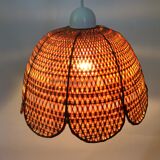 Wicker pendant shape vintage flower