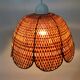 Suspension osier forme fleur vintage