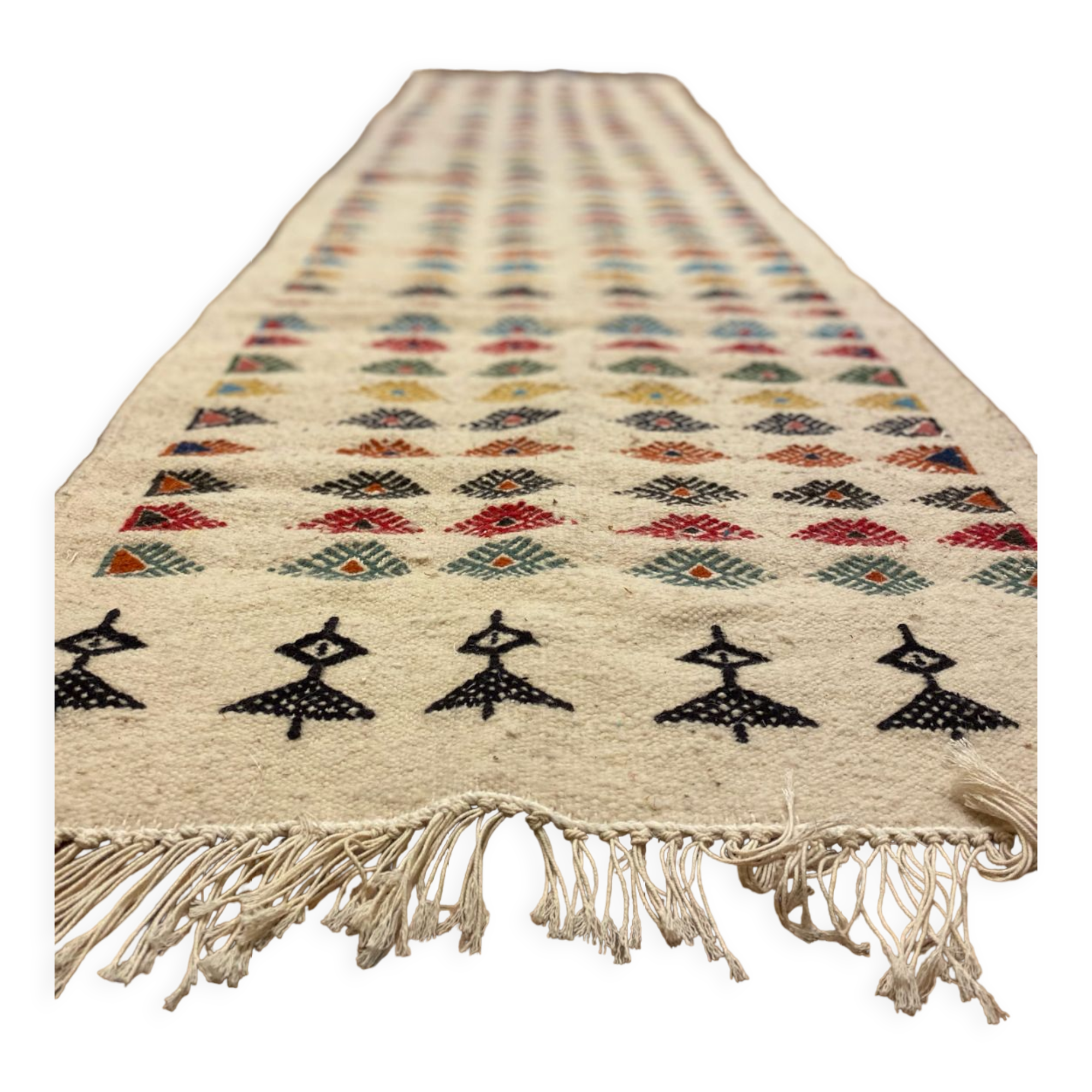 Berber corridor carpet in long wool