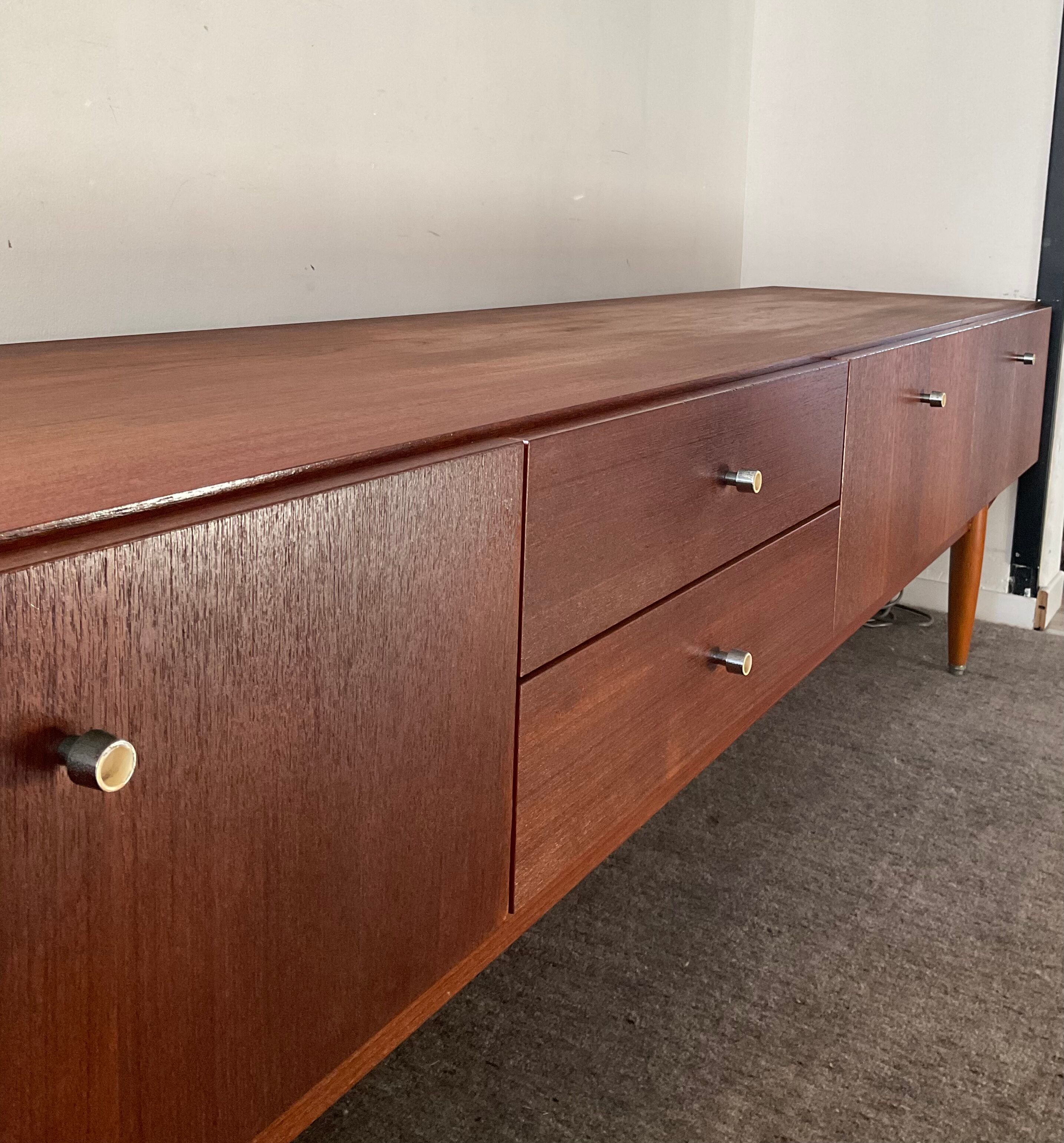 Scandinavian teak row from the 60s and 70s