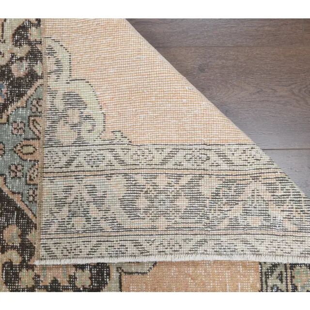 Vintage Turkish Oushak Handmade Wool Runner 82x285