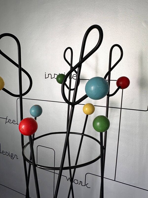 Portemanteau Clé de Sol par Roger Feraud, France, années 1950