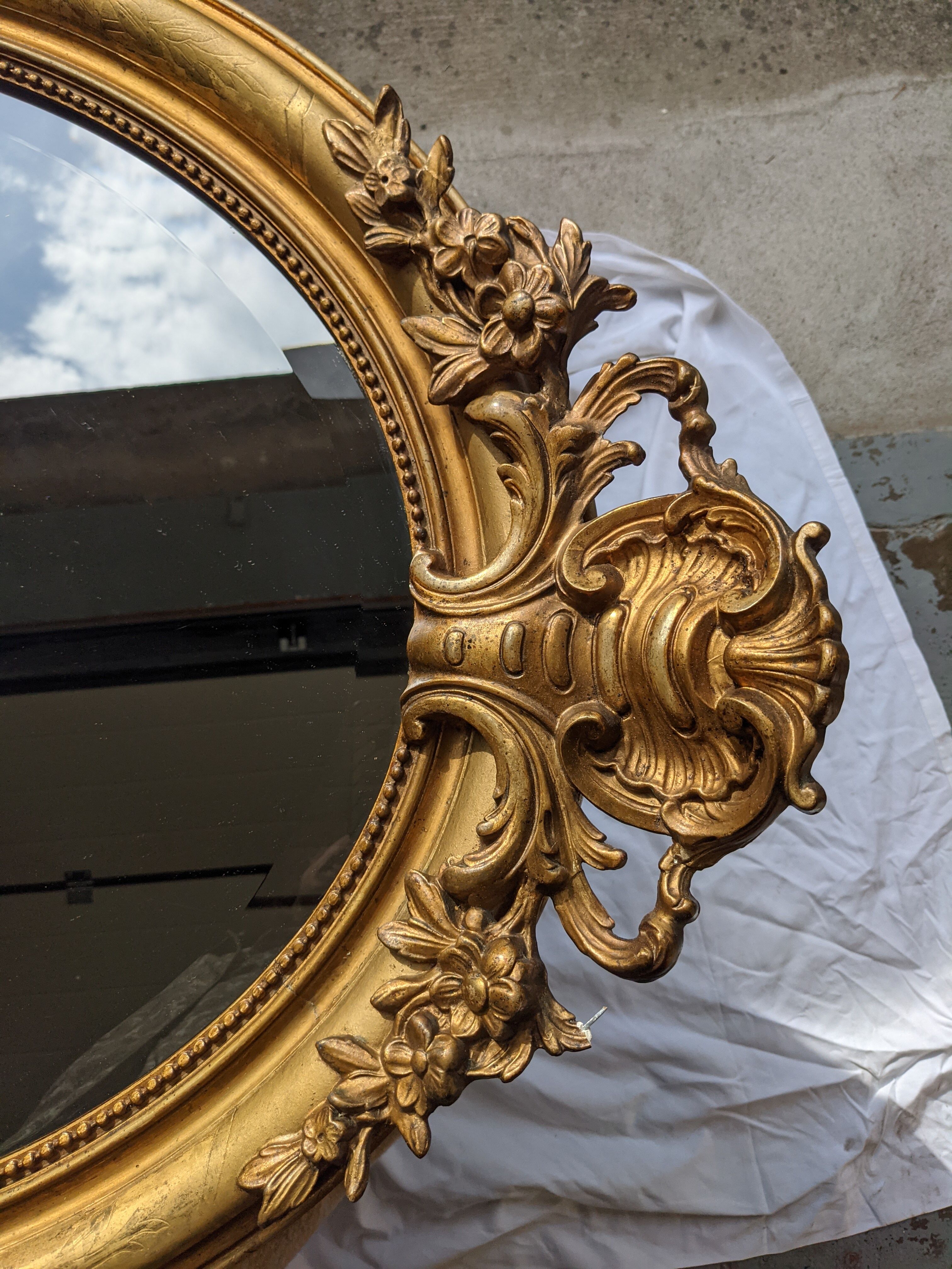 Old beveled mirror