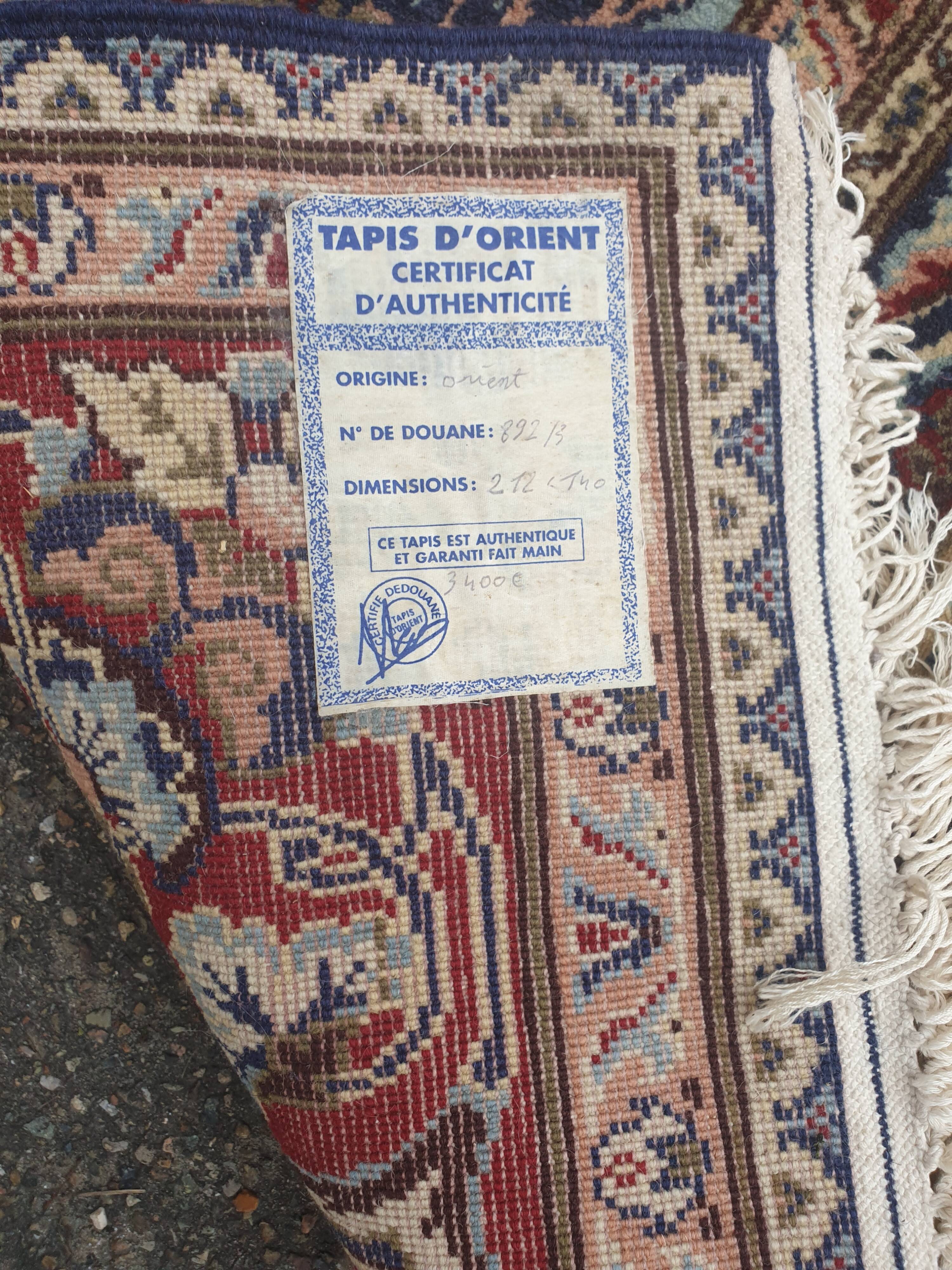 Persian silk wool rug