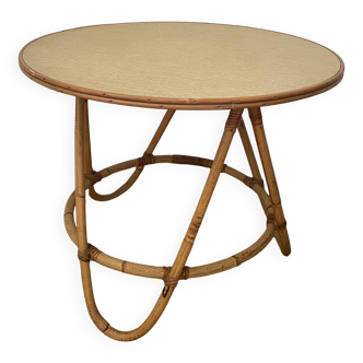 Table basse en rotin