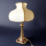 Lampe à poser vintage en cuivre doré