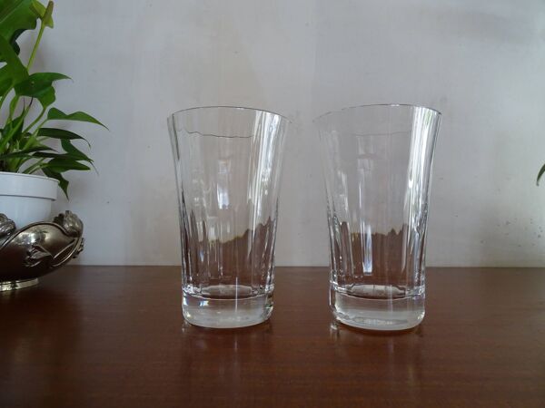 2 verres chopes cristal de Baccarat - Mathias Mille nuits - 14 cm