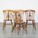 Antique set of 4 wooden dining chairs from the 19th century