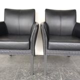 2 X Lloyd Loom Stoel Gecombineerd Met Toledo Leer (Set)