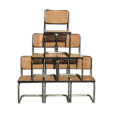 Suite of 6 chairs CESCA B32 by Marcel Breuer