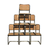 Suite de 6 chaises Cesca B32 par Marcel Breuer