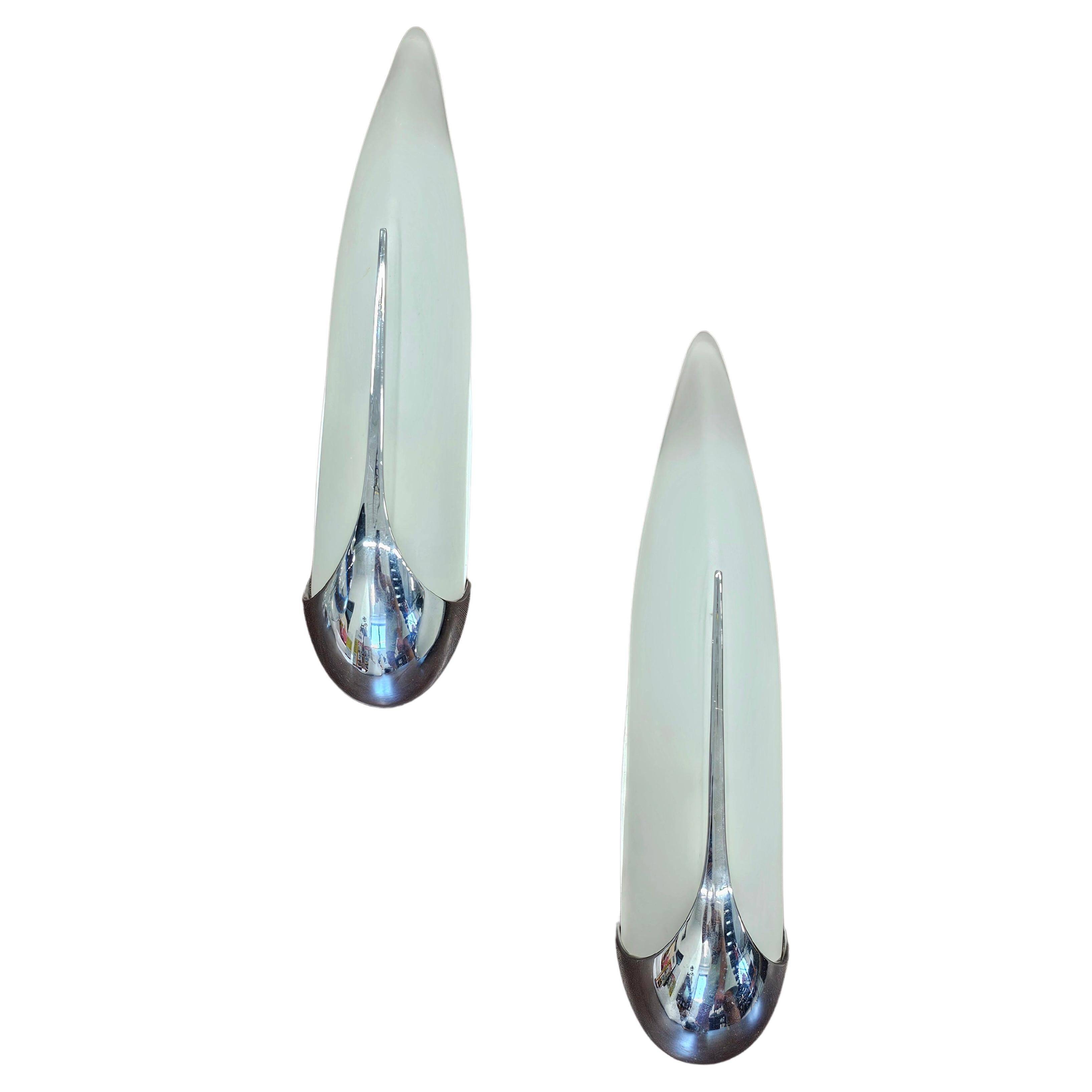 Art Deco wall sconces 'Ears' by IdeArte 1980s