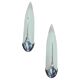 Art Deco wall sconces 'Ears' by IdeArte 1980s