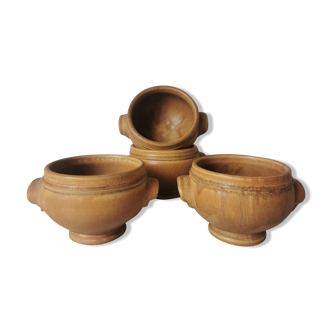Vintage eared sandstone bowls