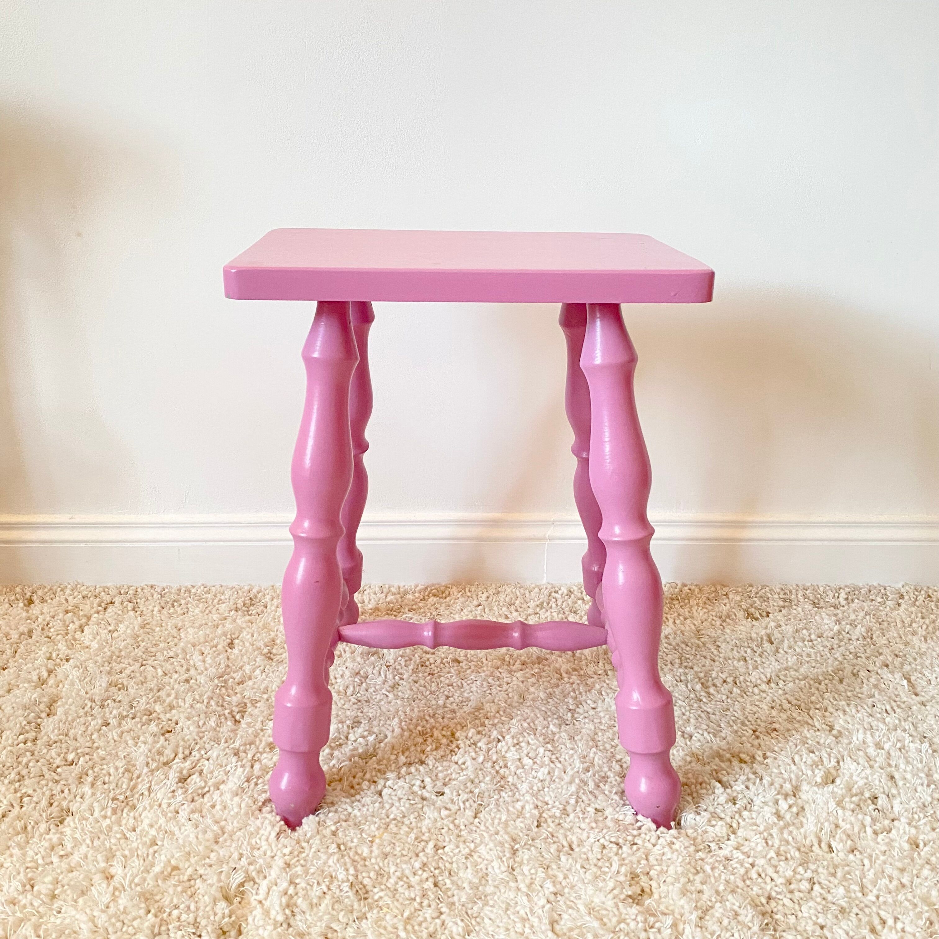 Vintage pink stool