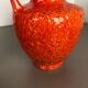 Set of 2 Multi-Color Fat Lava Op Art Pottery Vase Made Bay Ceramics, Germany