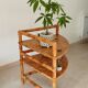 Bamboo and rattan corner table by Adrien Audoux and Frida Minet 1950s