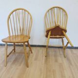 Vintage Windsor Style Dining Chair: Rustic Farmhouse Kitchen