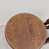 Pair of 19th century solid oak stools