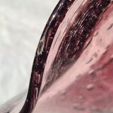 Fruit cup, amethyst bubbled glass compotier