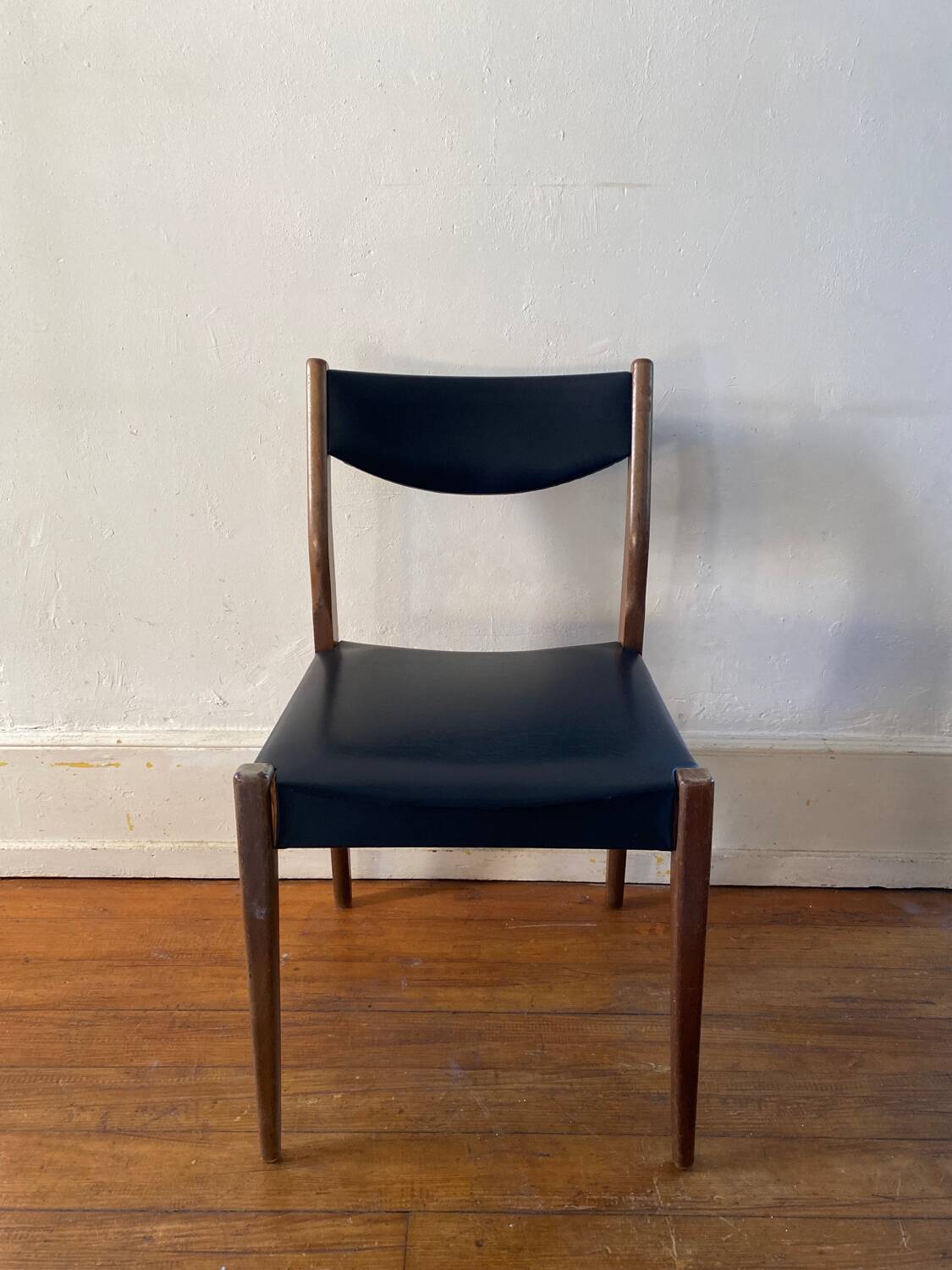Set of six Scandinavian chairs in vintage teak 1960