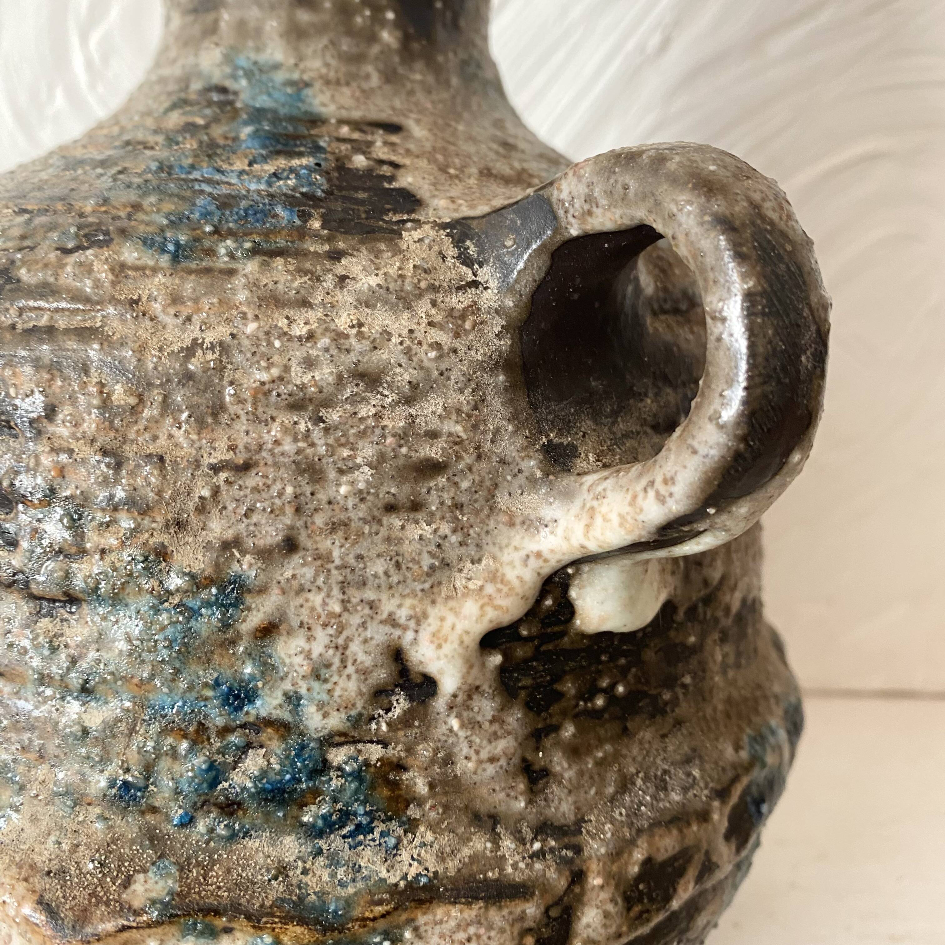 West German brutalist amphora vase