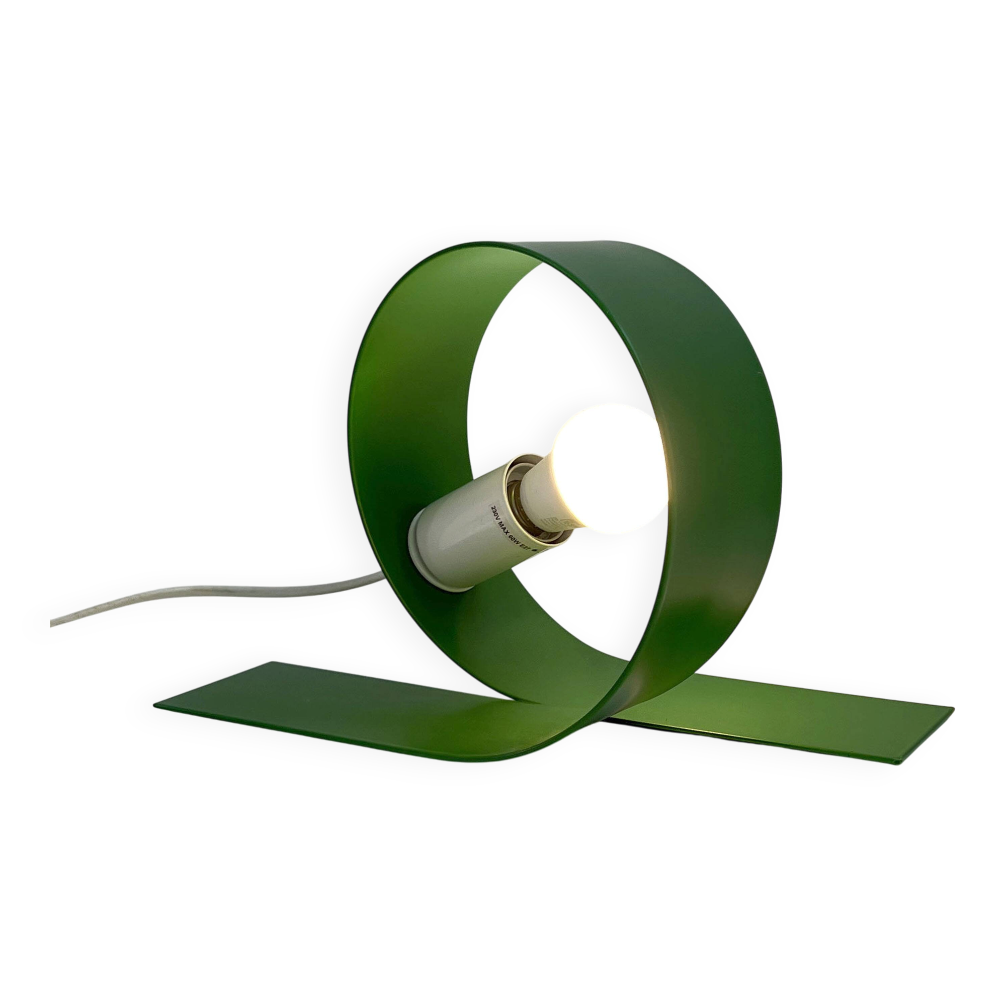 Green Loop Lamp in metal, 1980