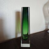 Sommerso Murano soliflore vase - 1960s - Attributed to Flavio Poli