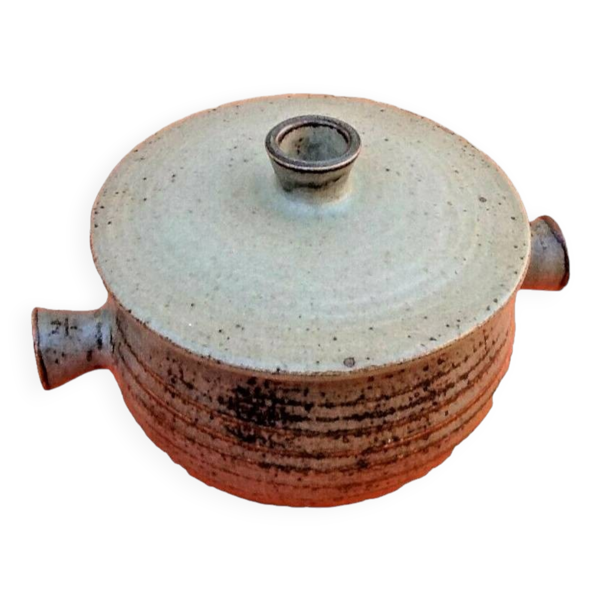 Serving tureen, glazed stoneware, ceramicist Jean Tessier, Atelier Le Cep