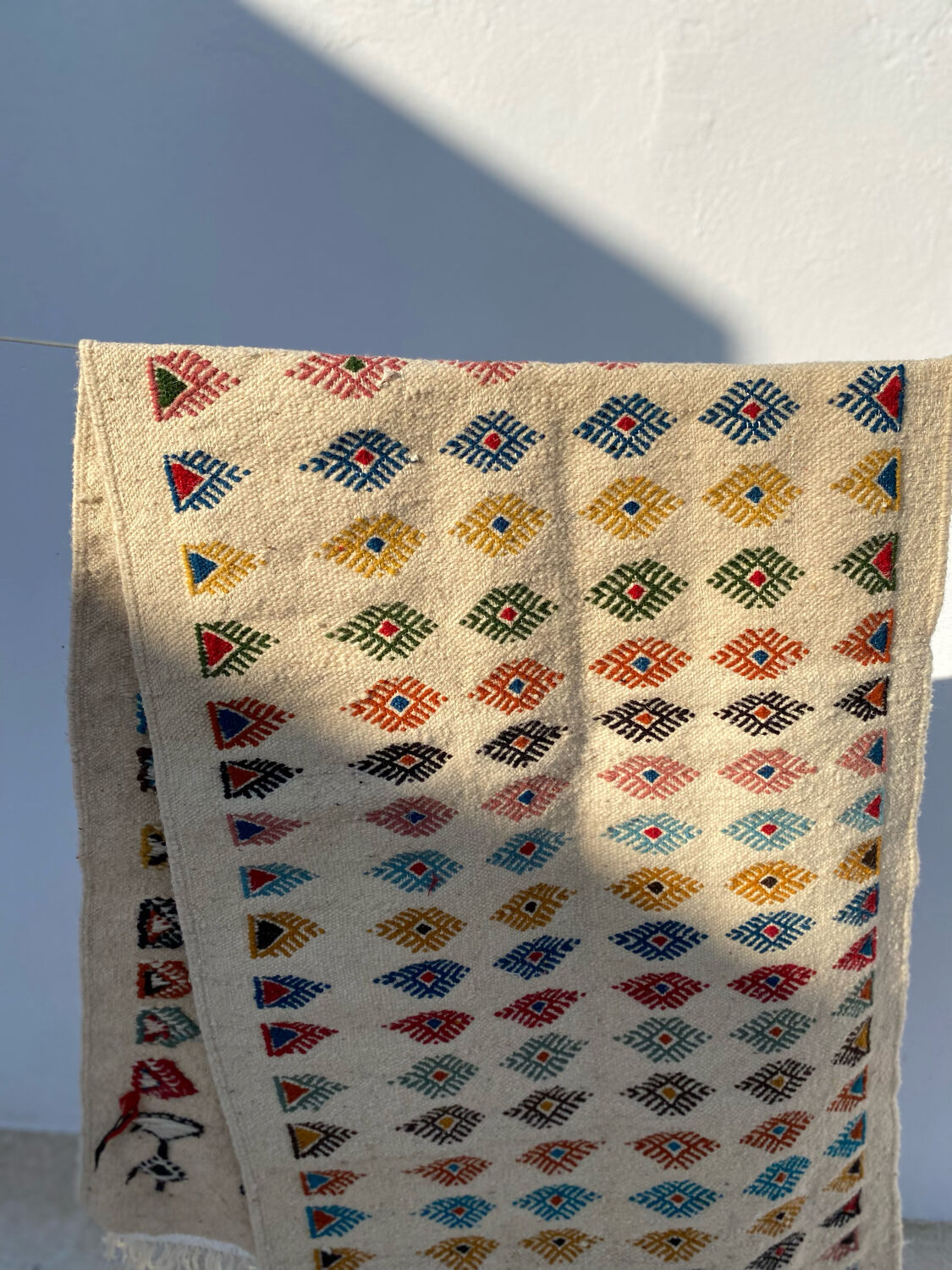 Berber corridor carpet in long wool