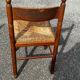 Set of 3 vintage wooden and straw chairs – 1950s