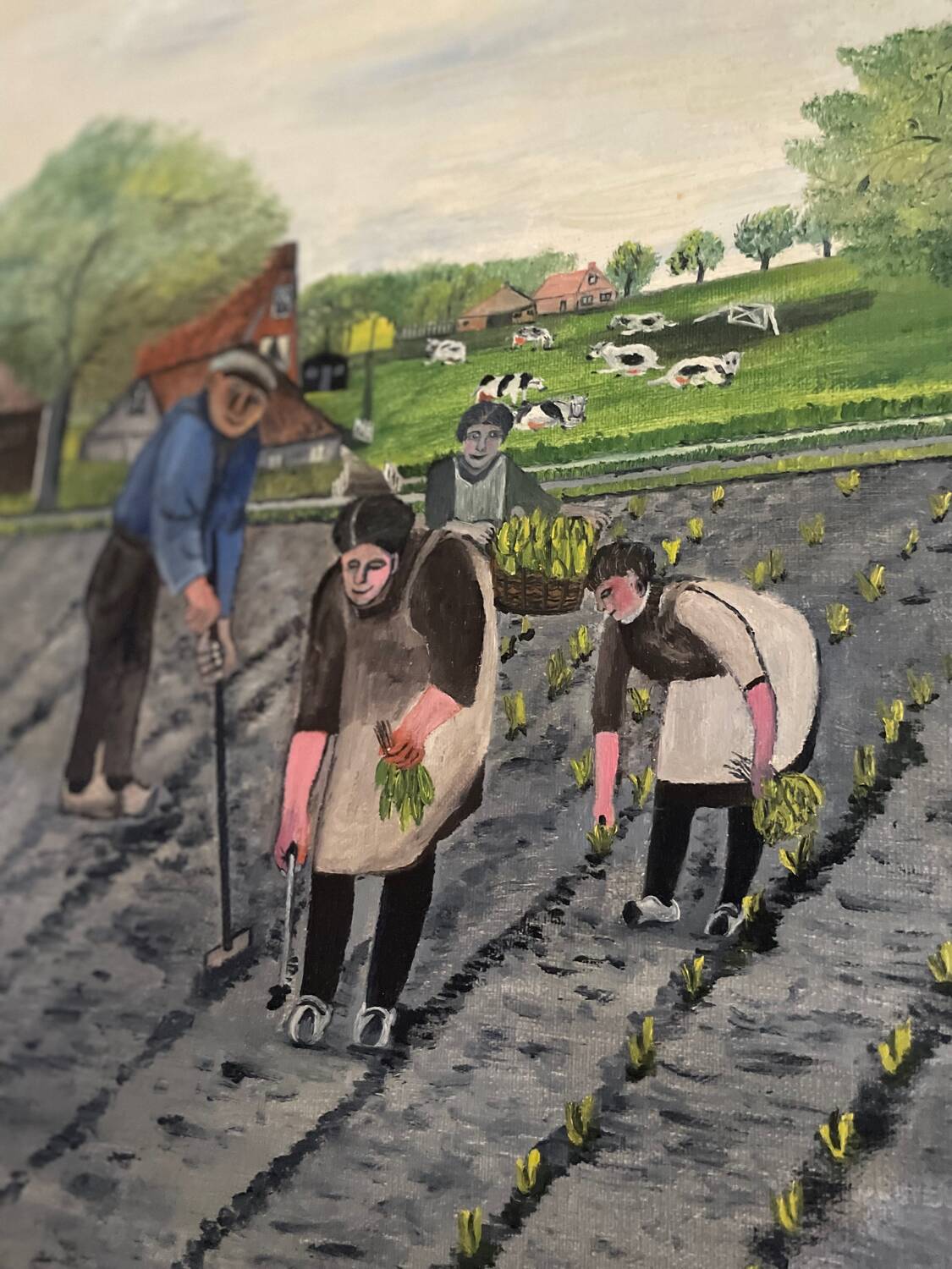 Huile sur toile naïve, milieu XXème