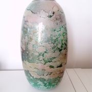 Large lacquered glass vase signed Jean-Noêl Bouillet