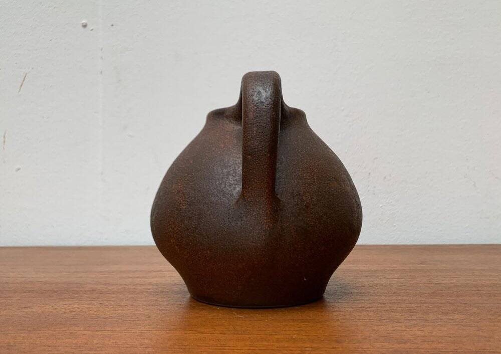 Brutalist vases and carafes from the mid-century by Hartwig Heyne pottery, Germany, 1960s.