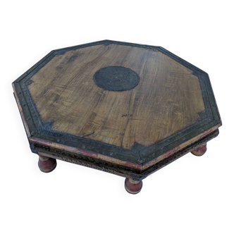 Table basse indienne hexagonale