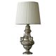 Antique Table Lamp in Patinated Brass and Silver, 19th Century