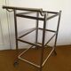 Metal and sand glass rolling table