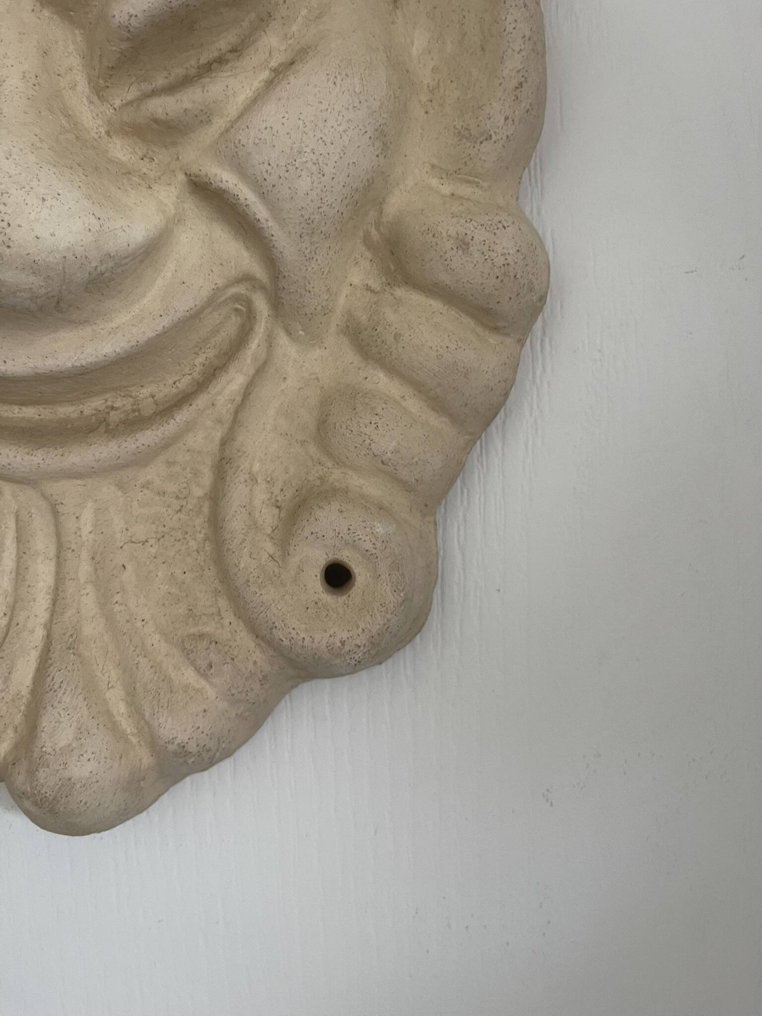 Ancient Rare Head Face Mascaron Satyr Mask Pottery Bavent France Clay