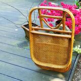 Folding rattan beach chair, USA, 1960s