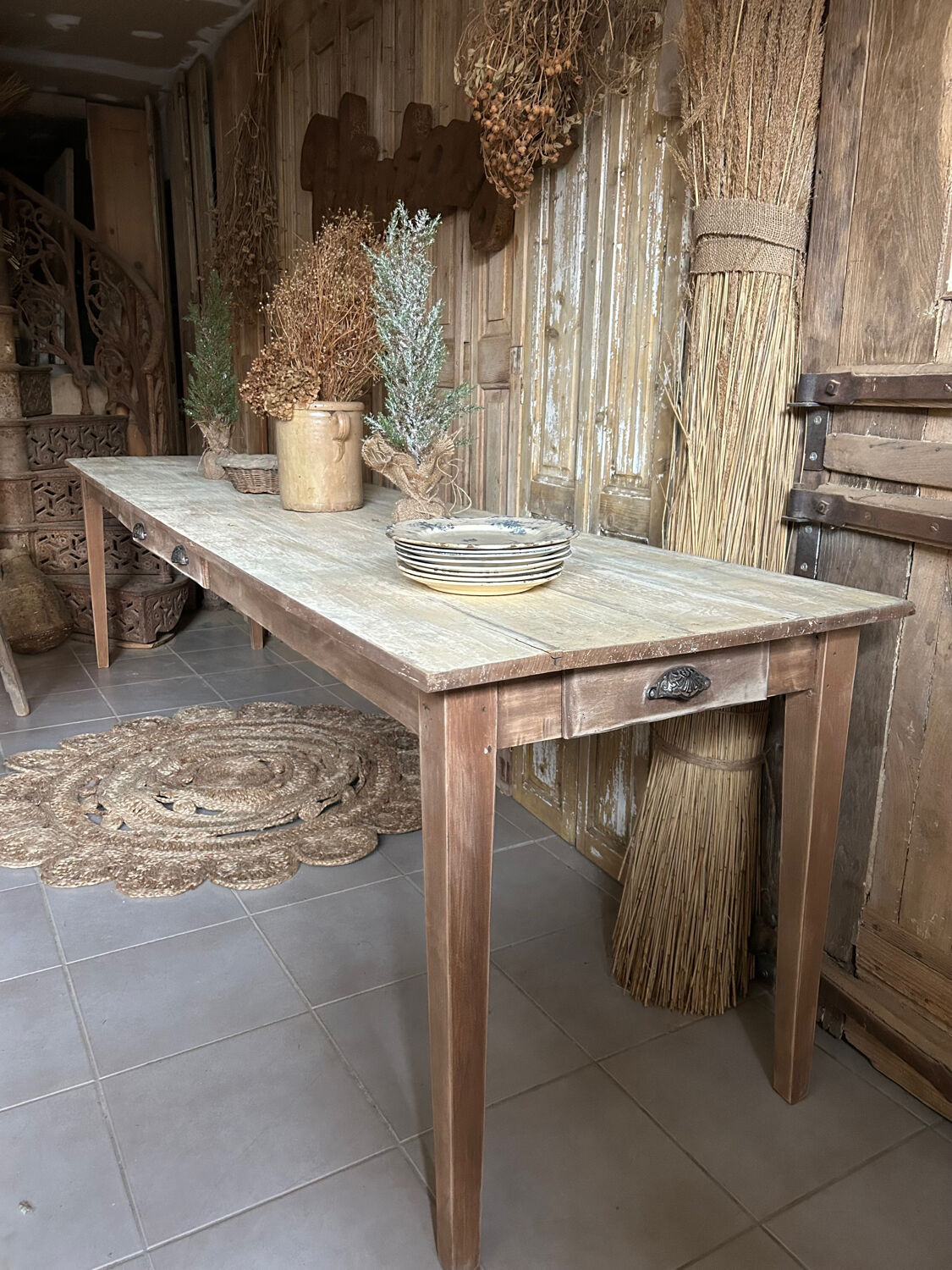 Large farmhouse table 292 cm