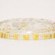 Decorative plate in transparent and vintage yellow glass, Italy, 1960s.