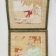 Pair of old frames watercolor drawings signed lamber lambery ? romantic