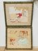 Pair of old frames watercolor drawings signed lamber lambery ? romantic