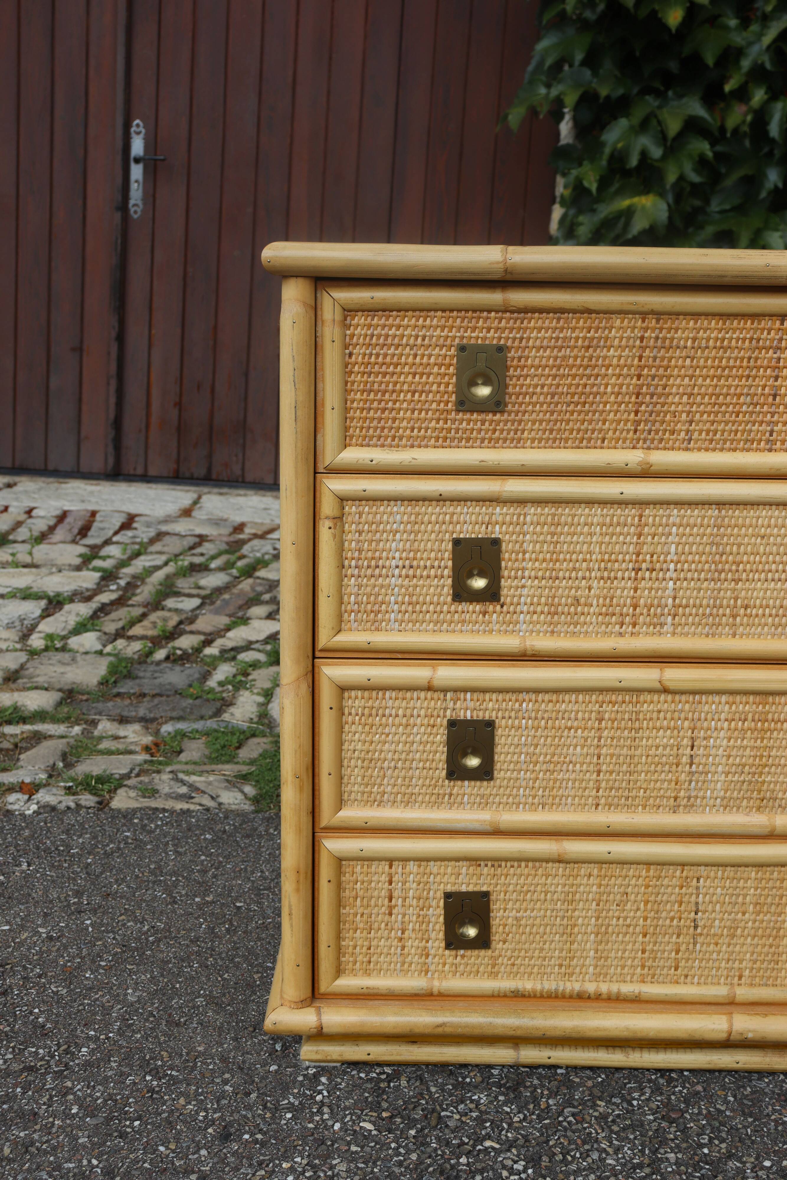 Dal vera rattan chest of drawers