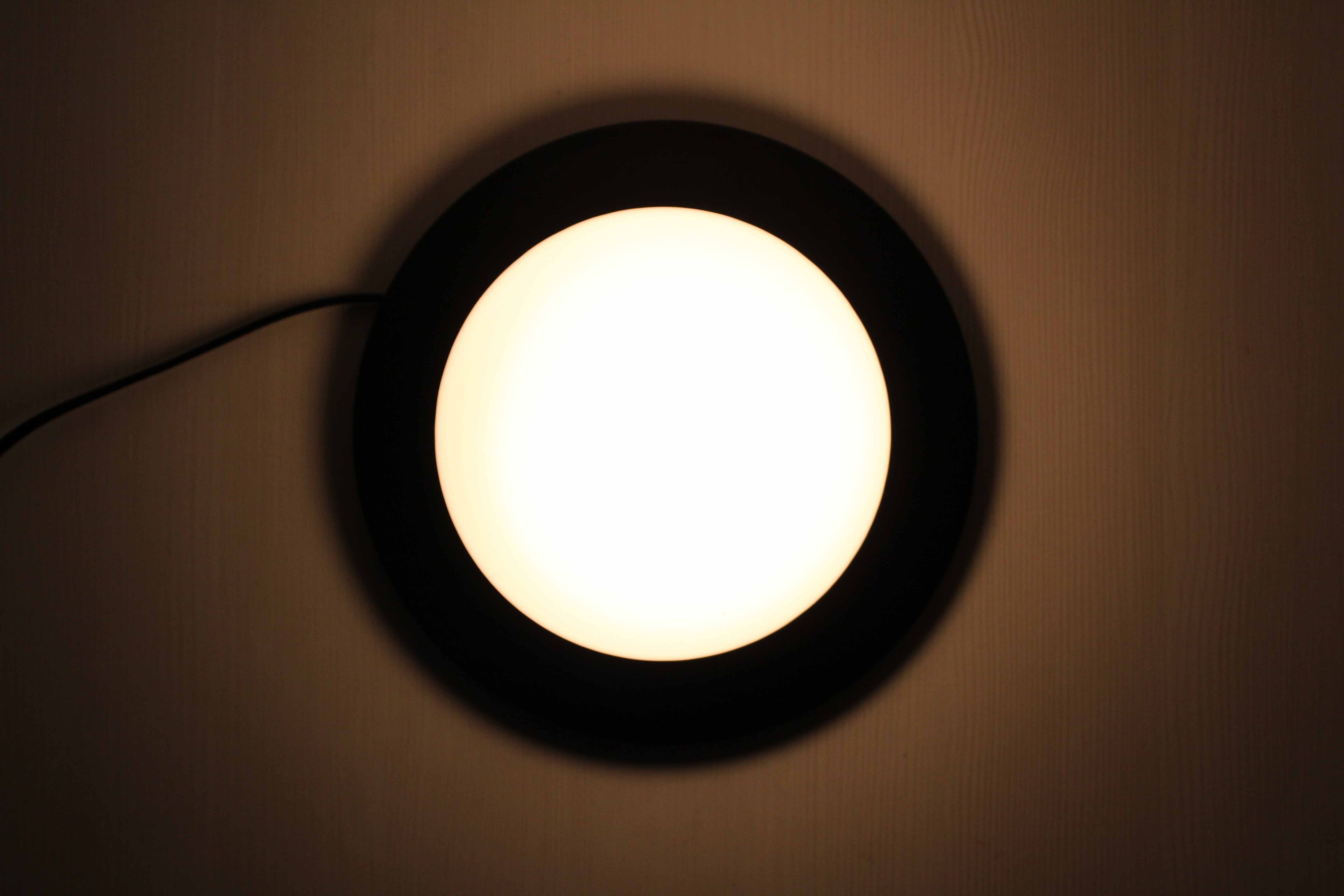 Wall lamp or ceiling lamp in metal and glass