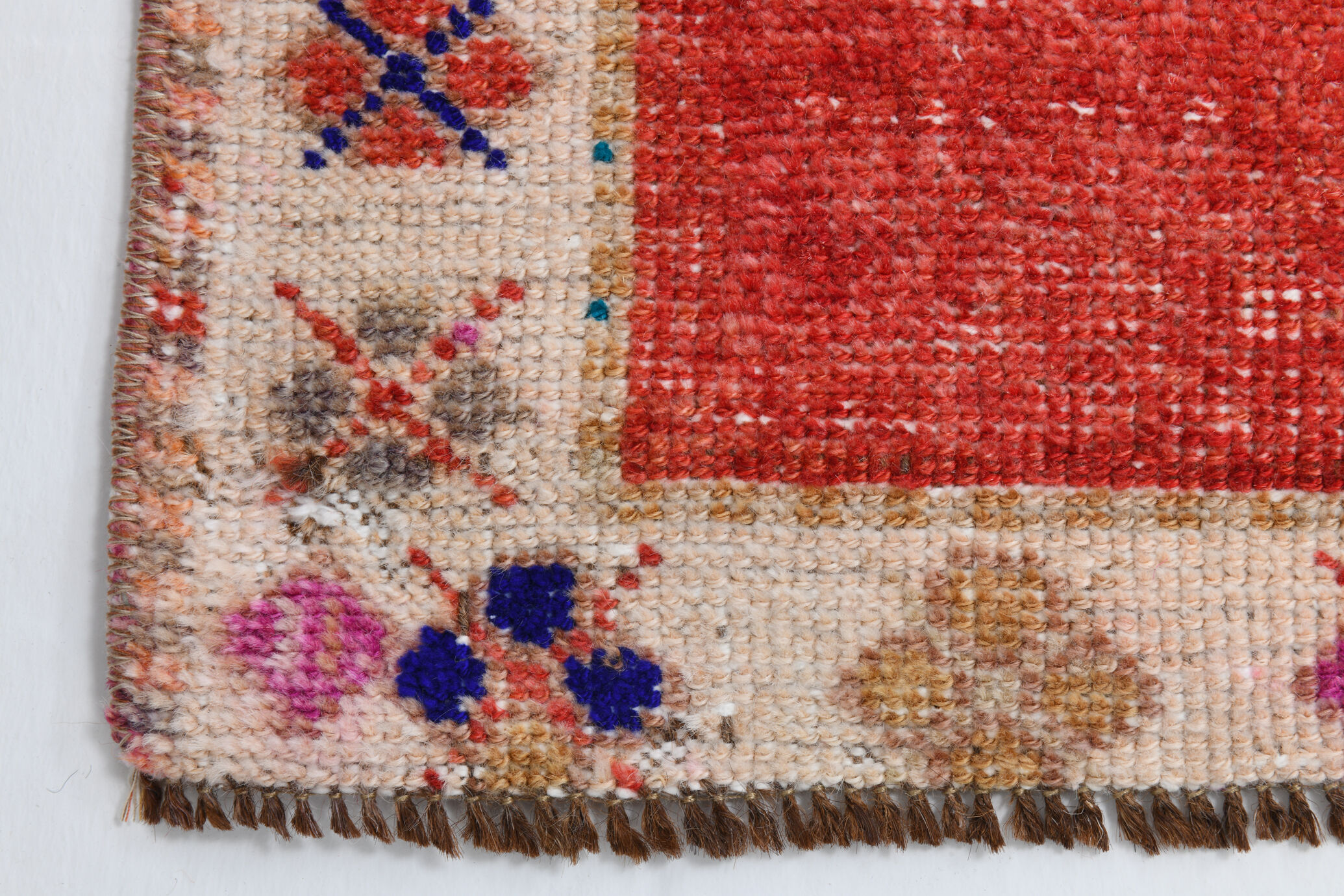 3x7 short vintage oushak runner rug