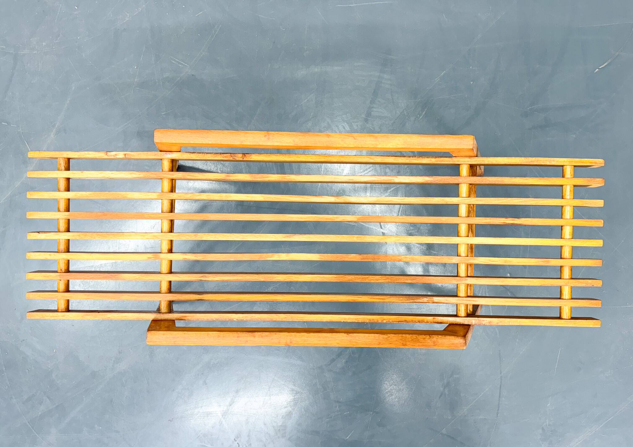 Mid Century Slatted Flower Stand, Czechoslovakia